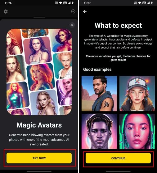Lensa AI App Interface